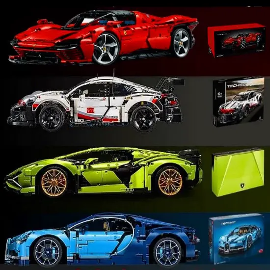 Picture of Lamborghini building blocks RC car racing car model children's educational education Porsche 911 assembly toy