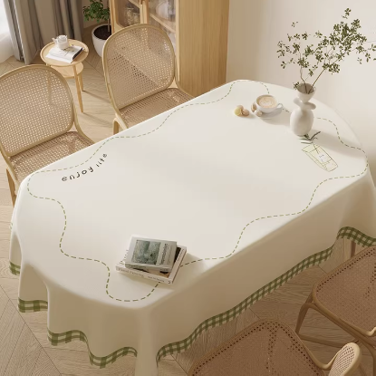 Picture of Oval tablecloth, waterproof, oilproof, scald, wash-free tablecloth